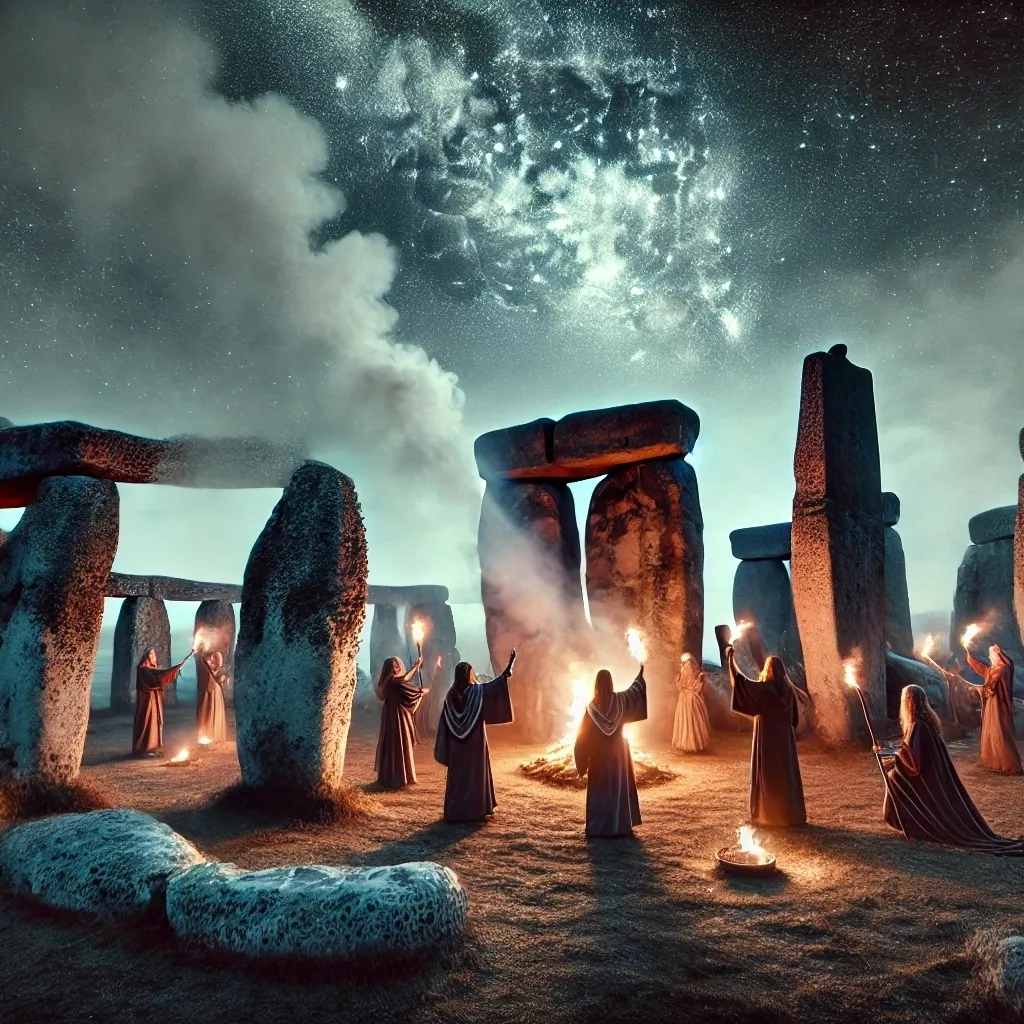 A mystical view Stonehenge during - Free AI Photo Generator - starryai