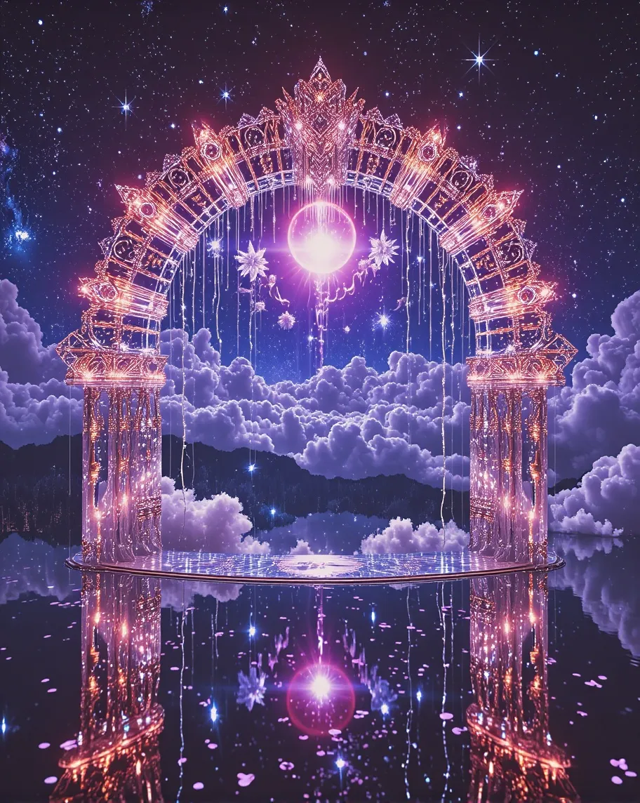 A grand celestial archway made - Free AI Photo Generator - starryai