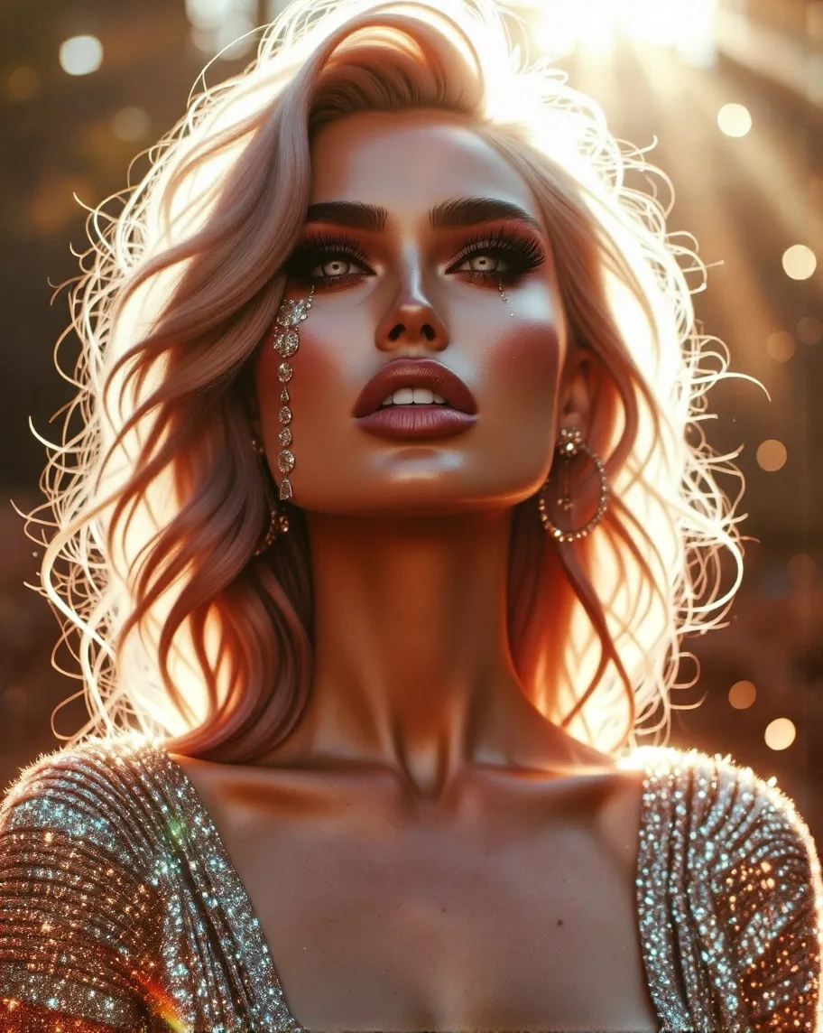 Create a luminous portrait - Free AI Photo Generator - starryai