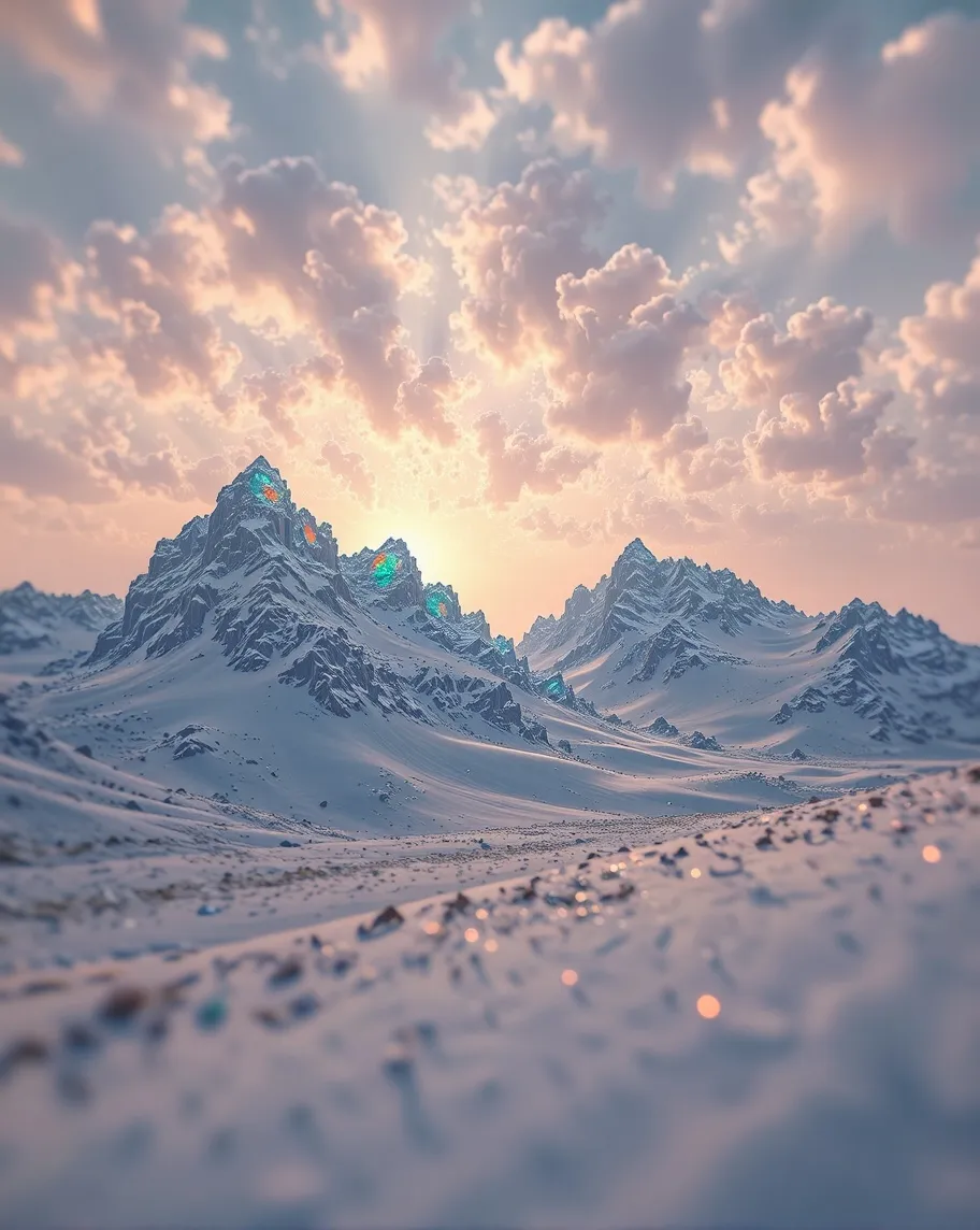 A mountain range made colored - Free AI Photo Generator - starryai