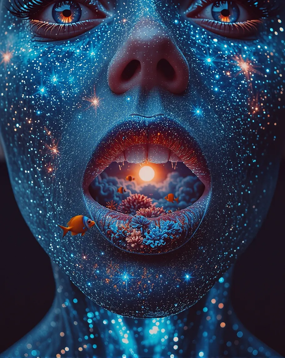 A hyper-realistic surreal a human - Free AI Photo Generator - starryai