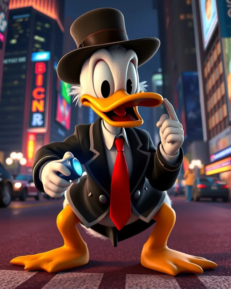 Donald Duck stars as a special 3D - Free AI Photo Generator - starryai