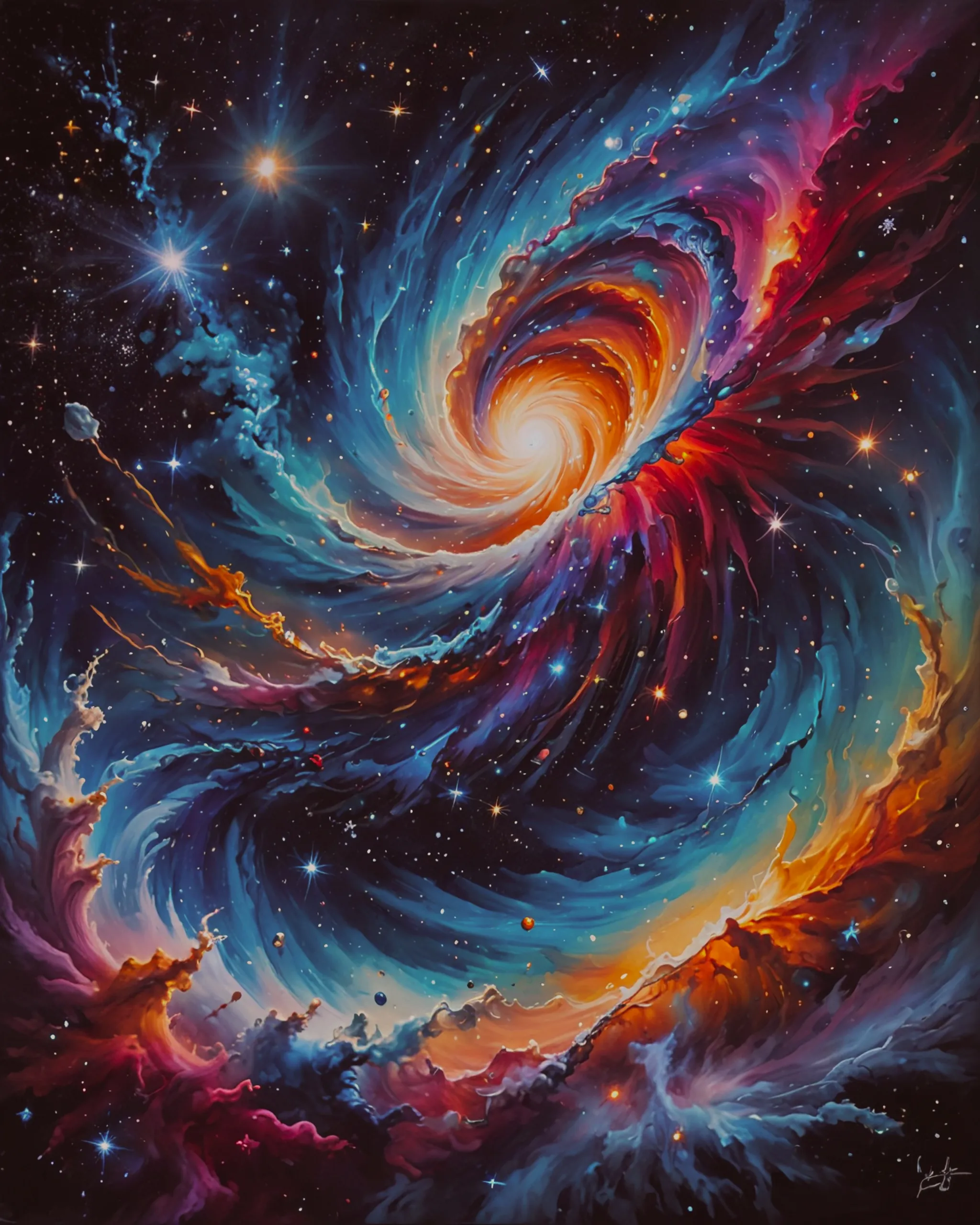 Brushing galaxy - Free AI Photo Generator - starryai
