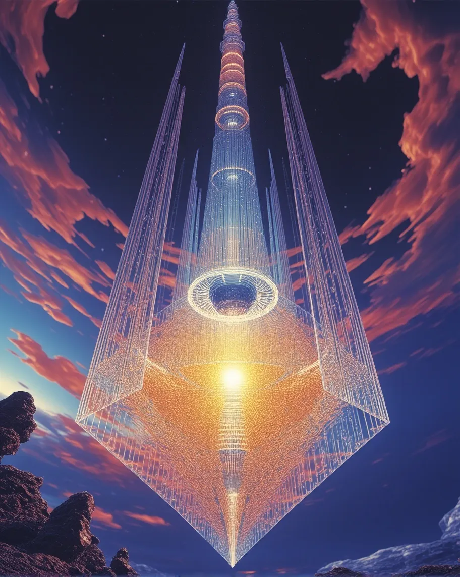 Envision a colossal, luminescent - Free AI Photo Generator - starryai