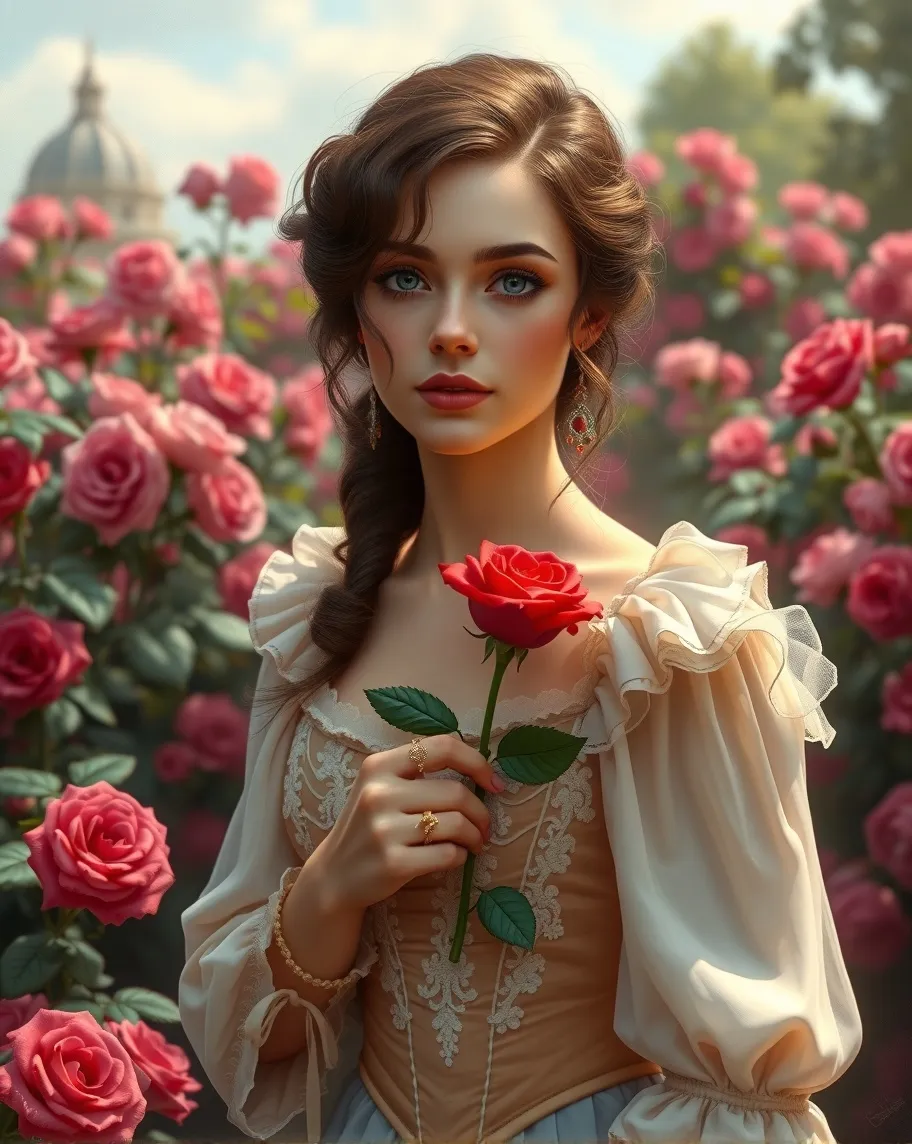 Digital painting a beautiful a - Free AI Photo Generator - starryai