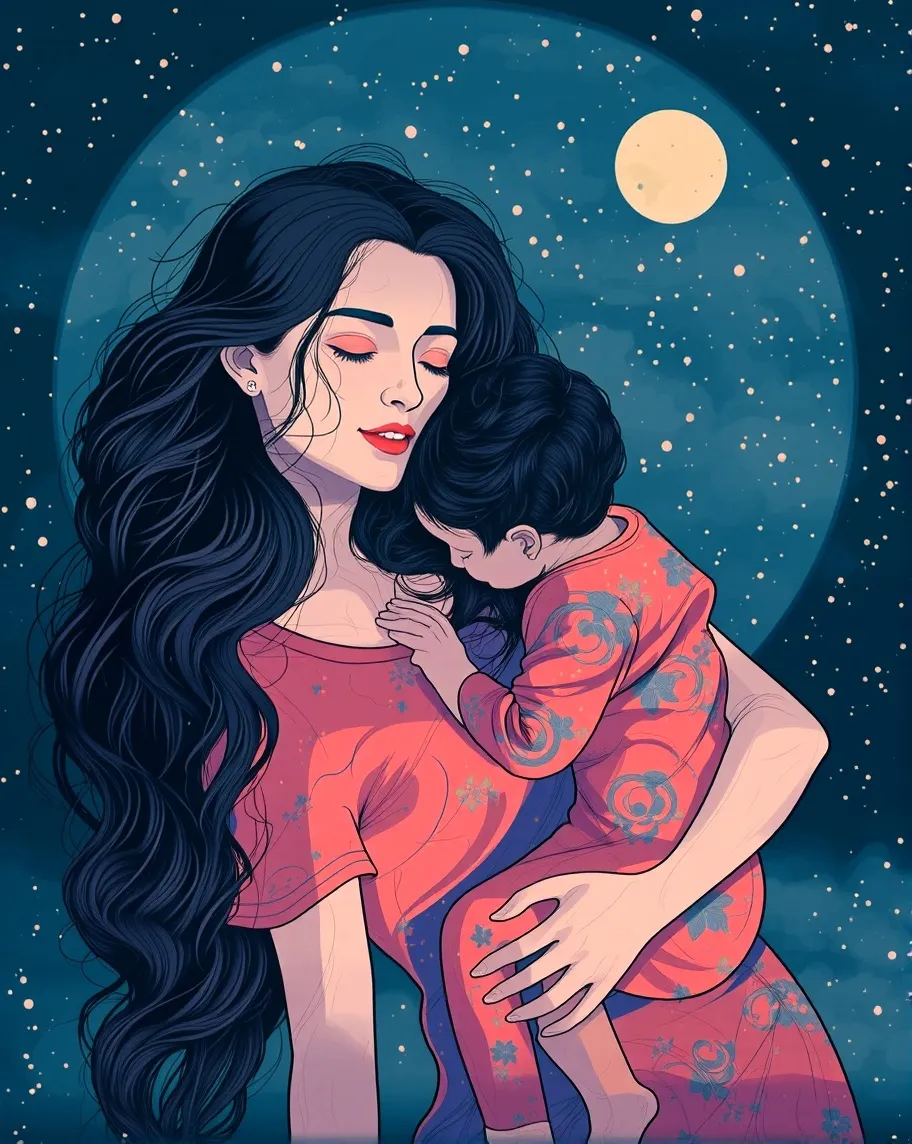 Love between a mother her baby, - Free AI Photo Generator - starryai