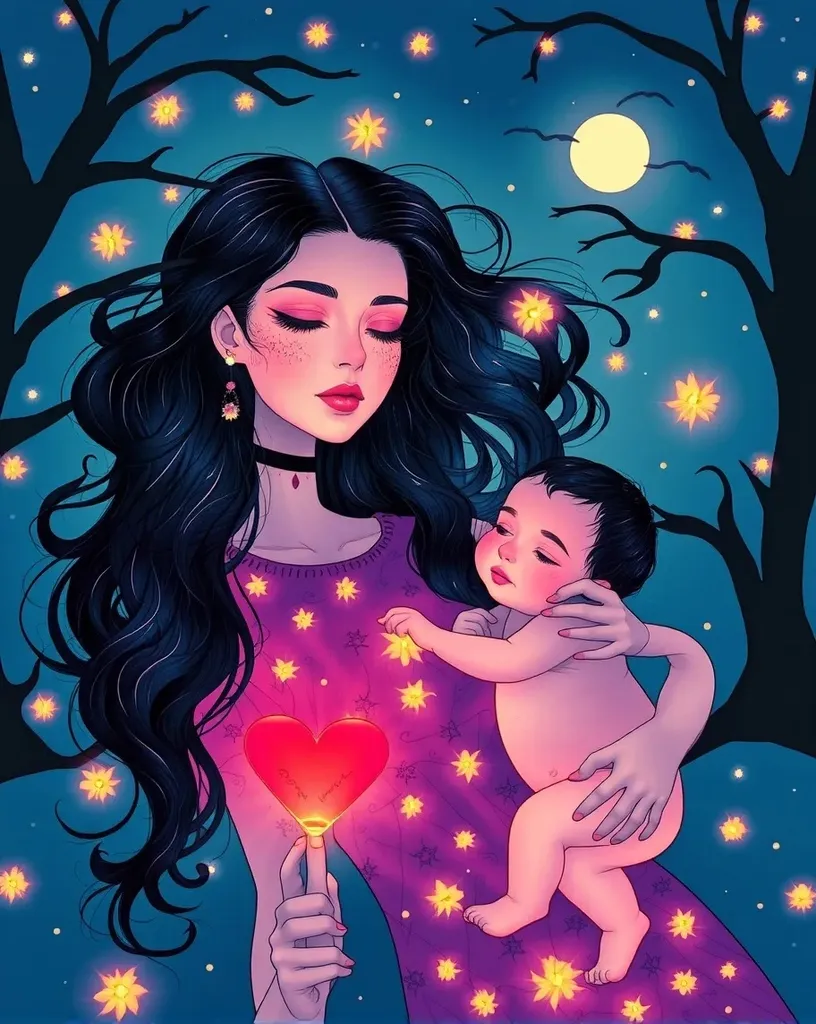 Love between a mother her baby, - Free AI Photo Generator - starryai