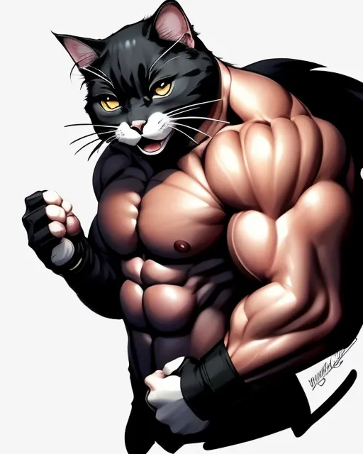 Buff Cat - Free AI Photo Generator - starryai