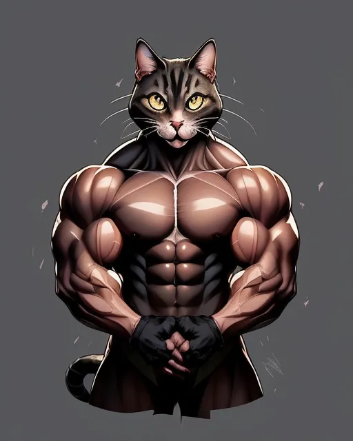 Buff Cat - Free AI Photo Generator - starryai