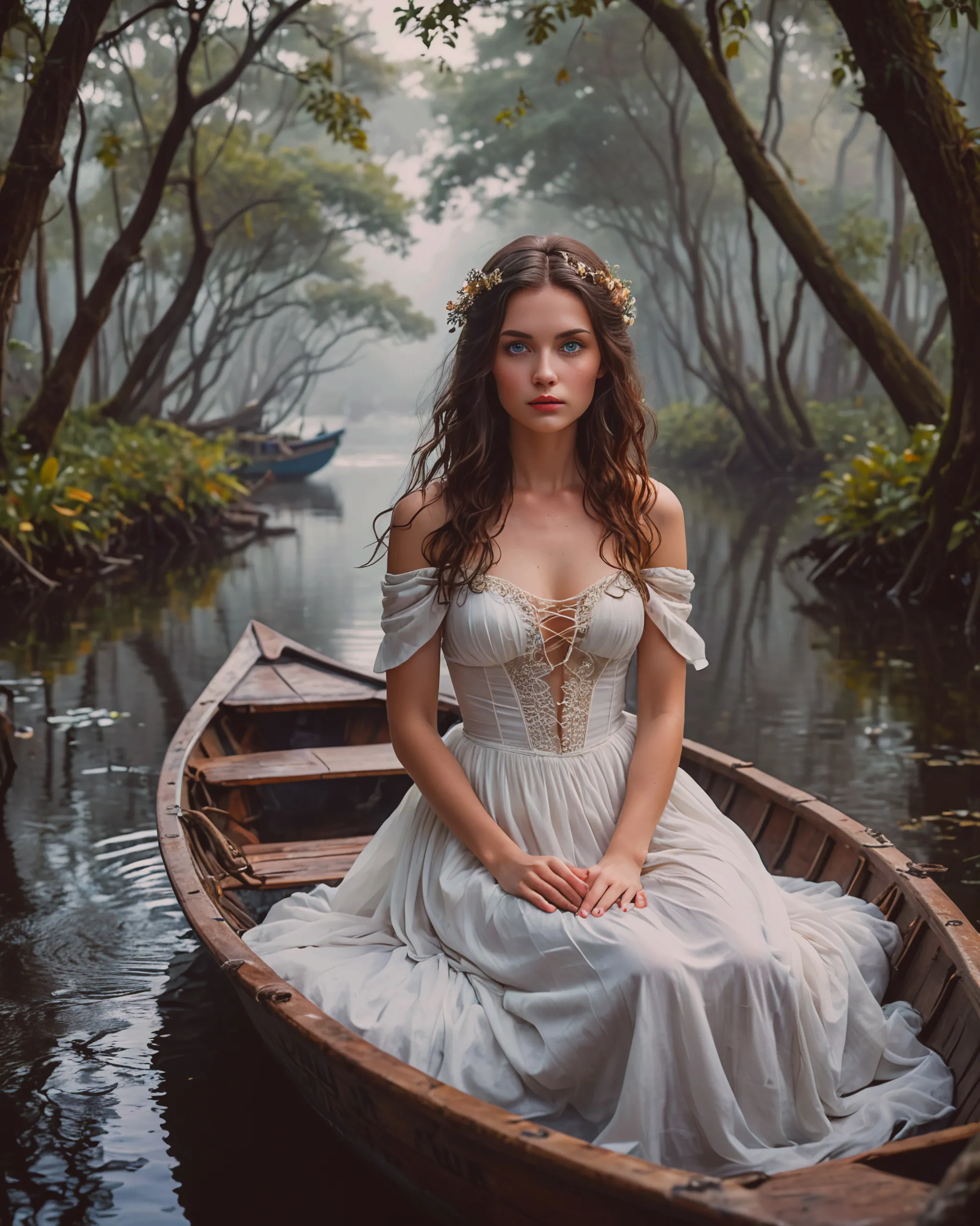 A beautiful young woman dark, a - Free AI Photo Generator - starryai
