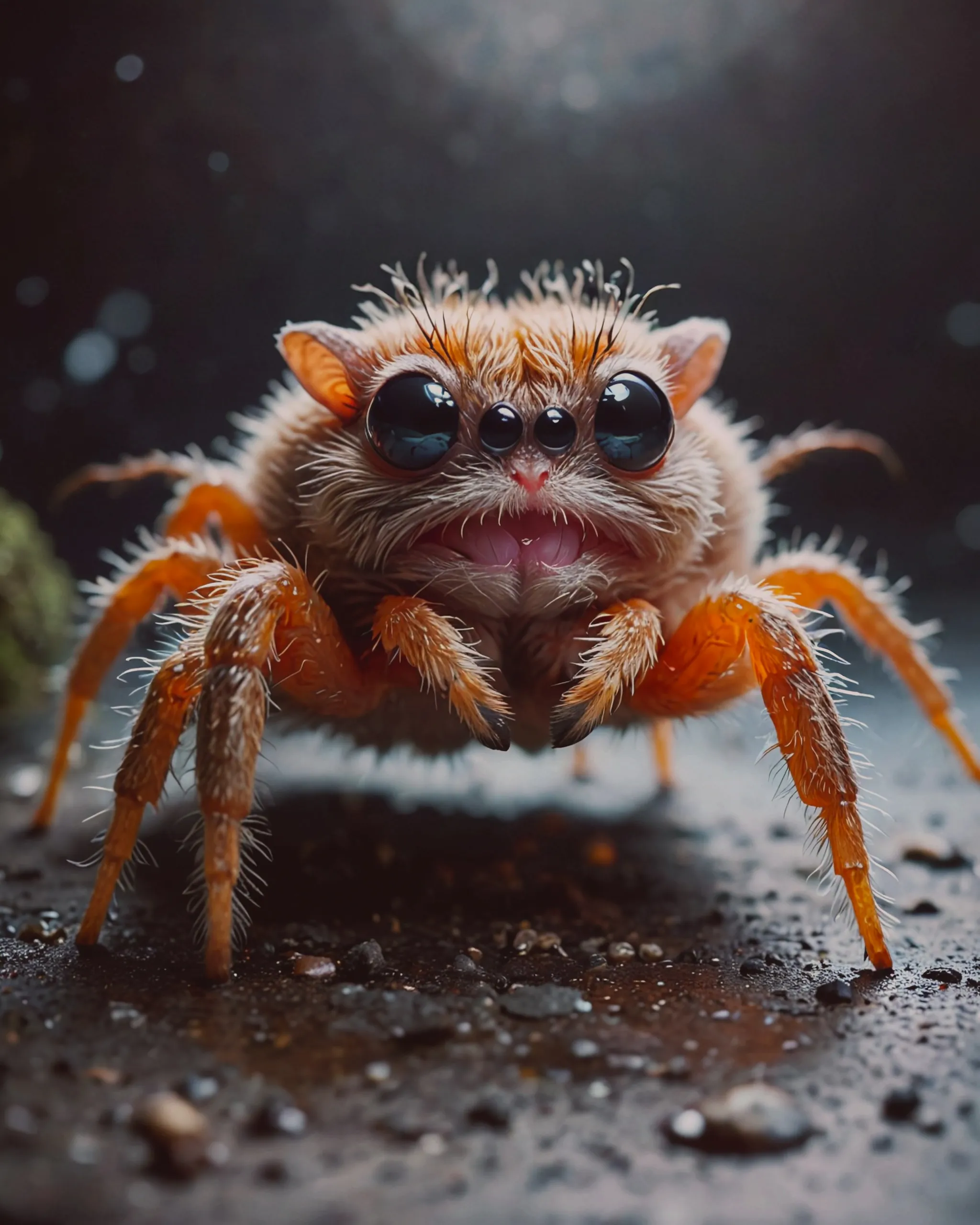 Spider Samstr A jumping spider -hamster-hybrid - Free AI Photo Generator - starryai