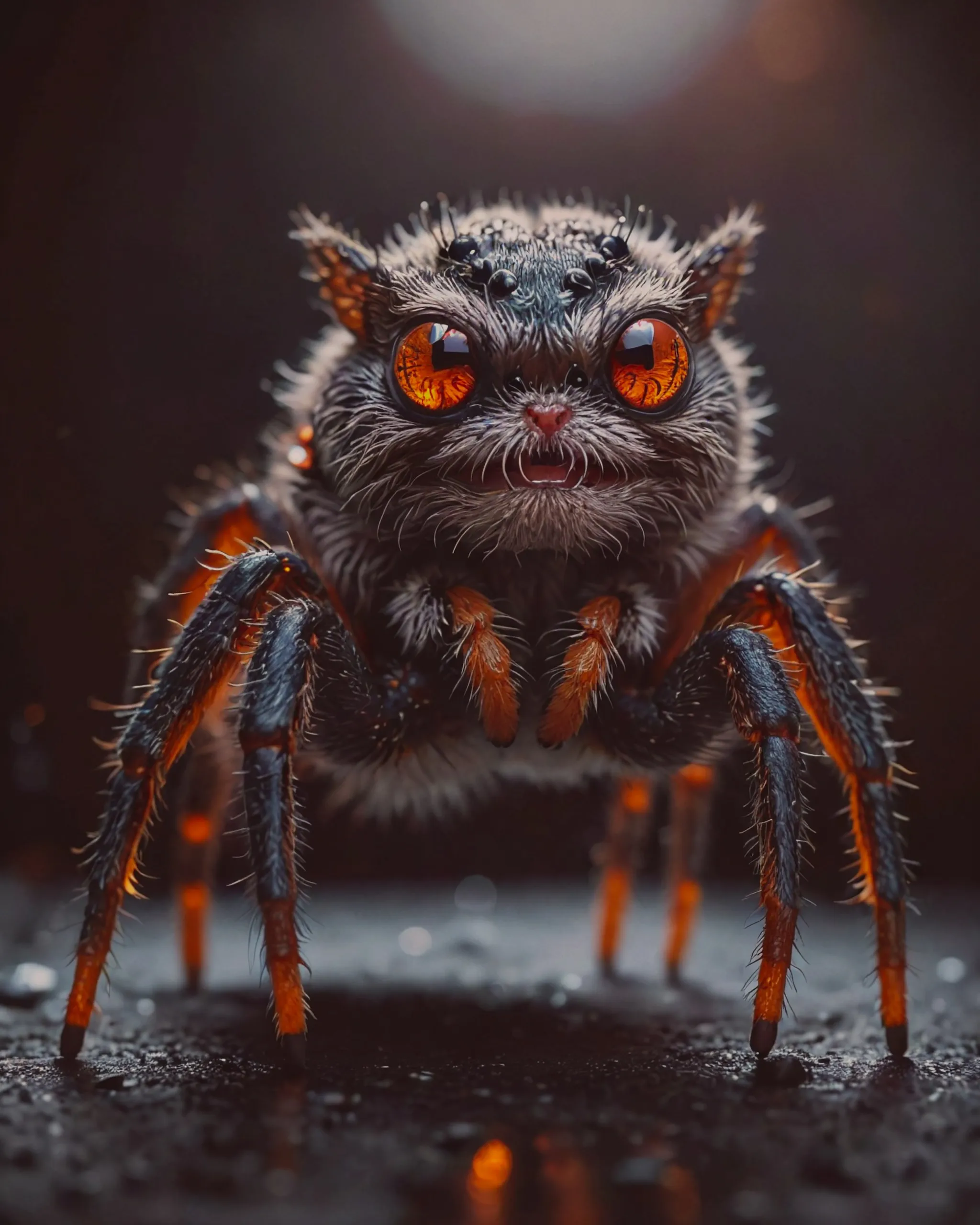 Spider Samstr A jumping spider -hamster-hybrid - Free AI Photo Generator - starryai