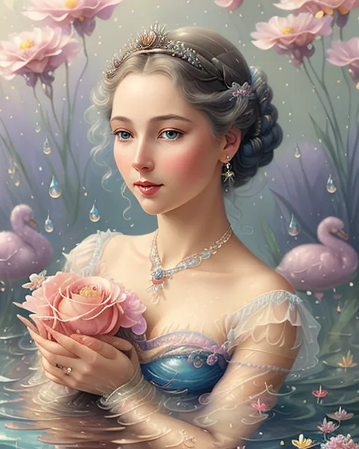 A serene sweet creative woman - Free AI Photo Generator - starryai