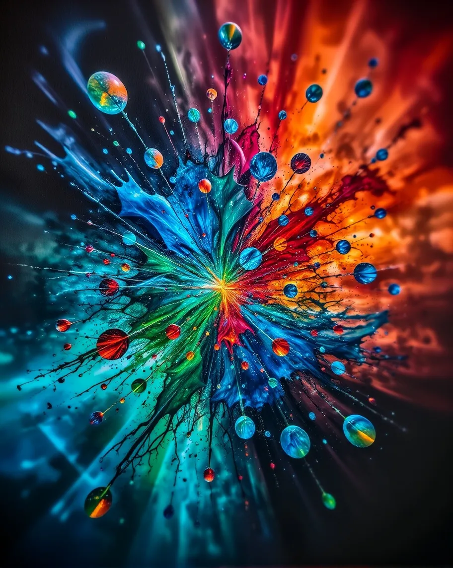 explosion imagination, canvas all - Free AI Photo Generator - starryai