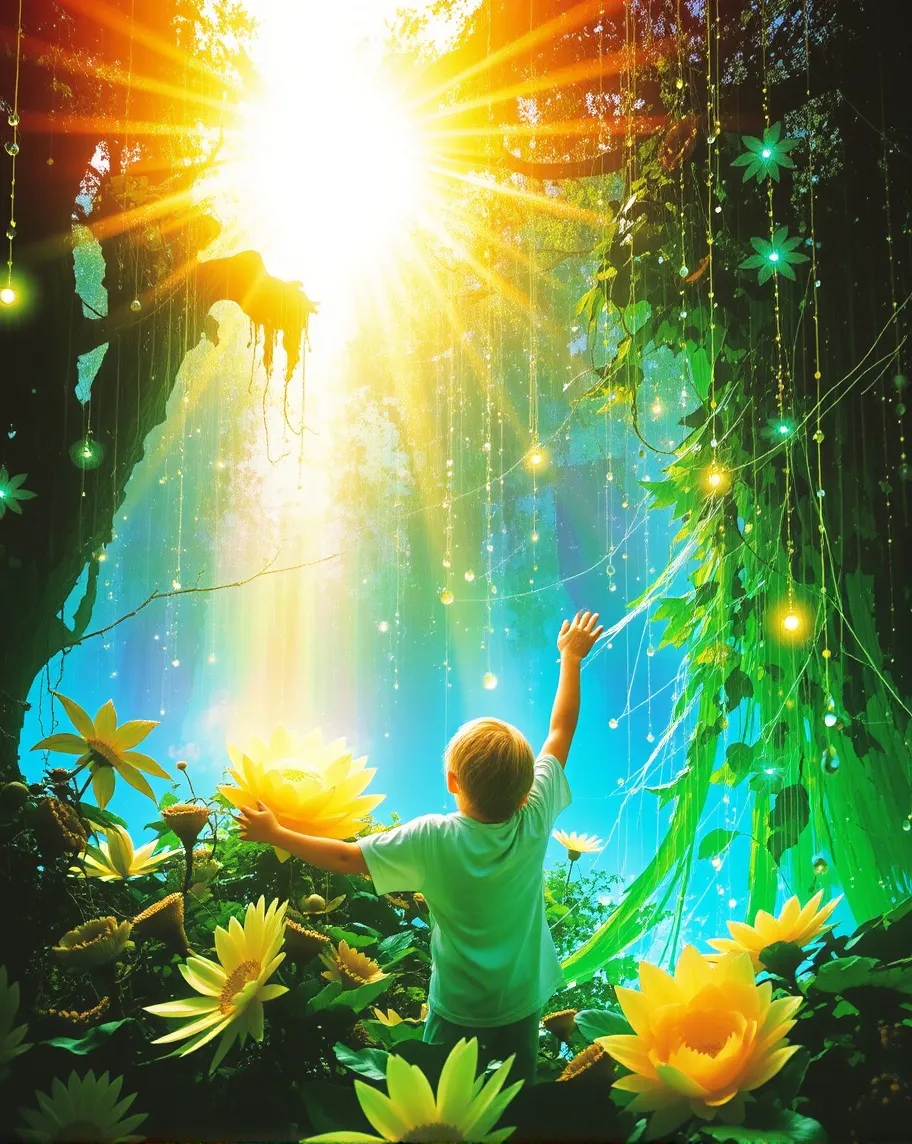 A mystical forest at sunrise, A - Free AI Photo Generator - starryai