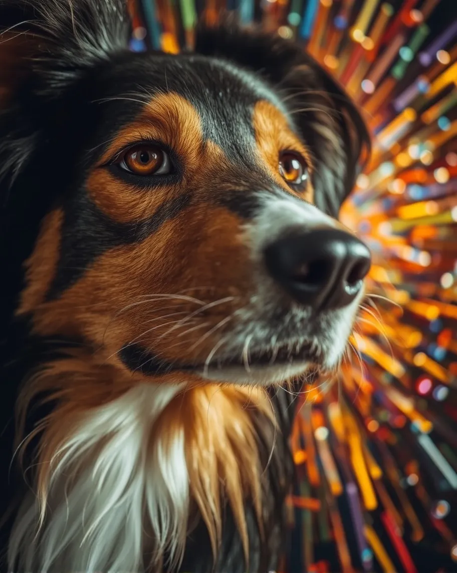 Pytorch Dog Face Close-up portrait a dog's face. - Free AI Photo Generator - starryai