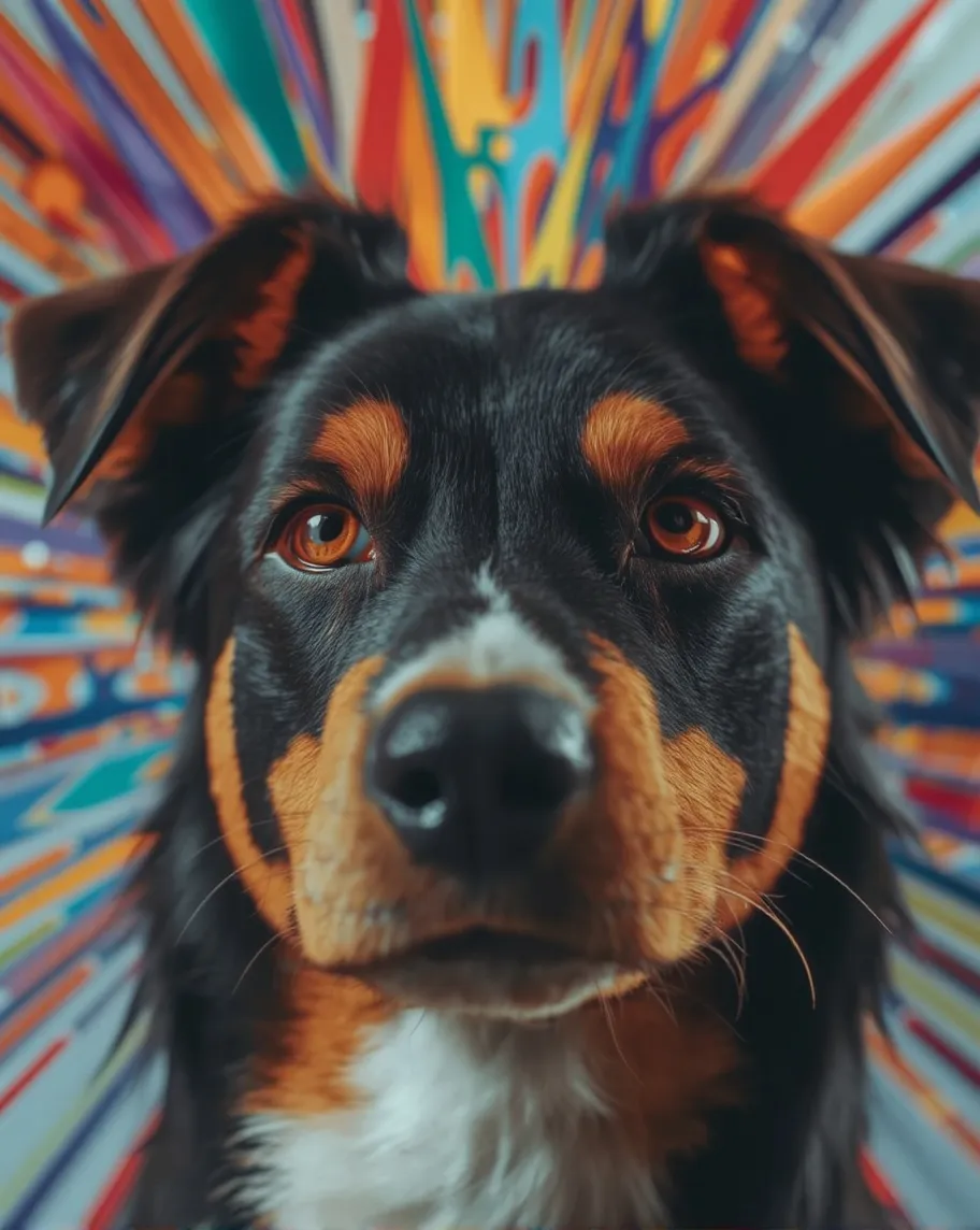 Pytorch Dog Face Close-up portrait a dog's face. - Free AI Photo Generator - starryai