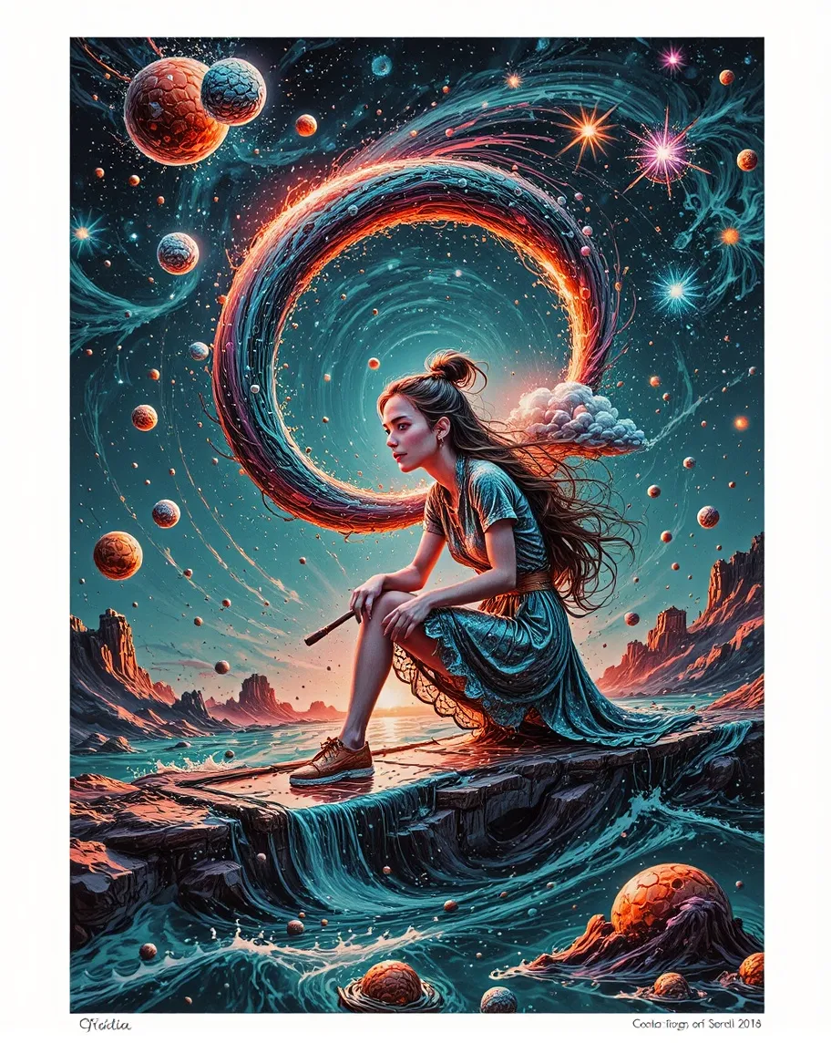 Brushing galaxy - Free AI Photo Generator - starryai