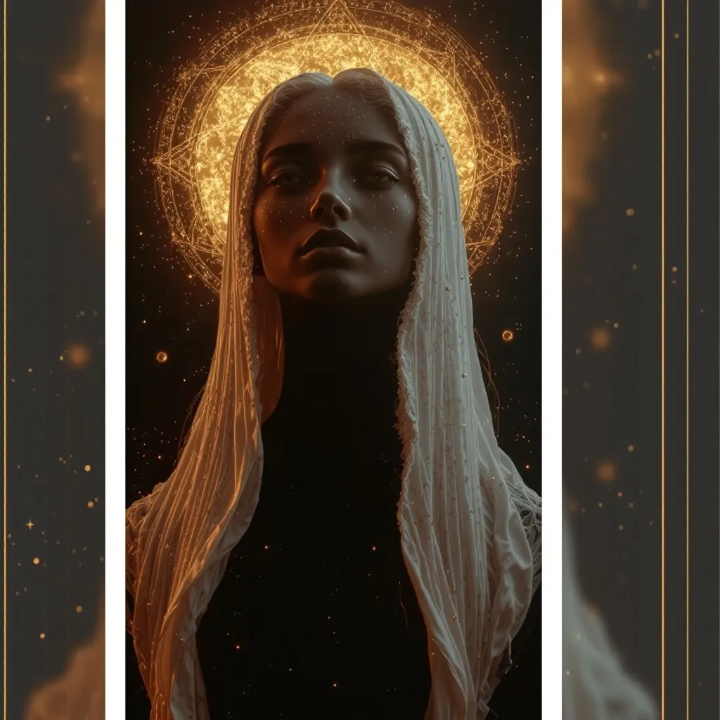 A mysterious celestial figure a - Free AI Photo Generator - starryai