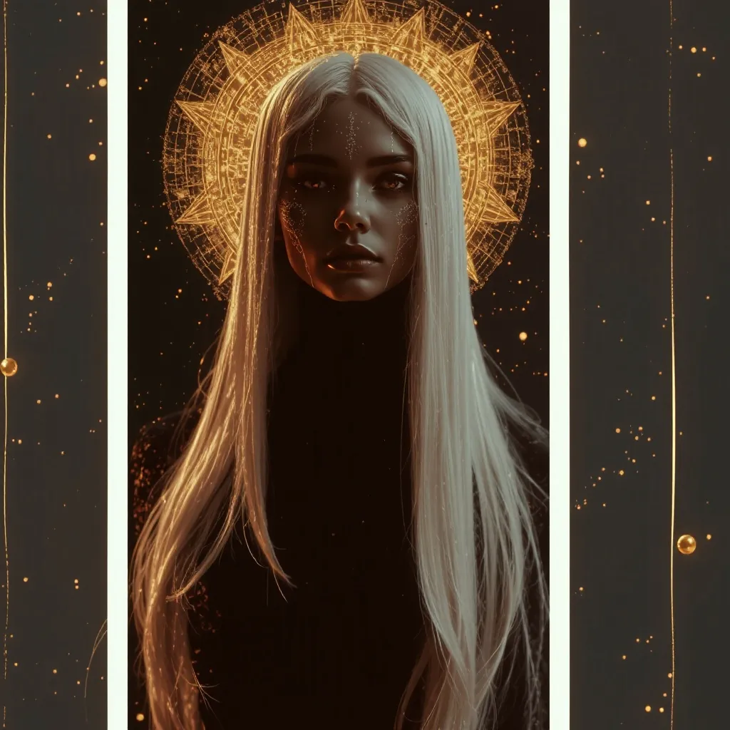 A mysterious celestial figure a - Free AI Photo Generator - starryai