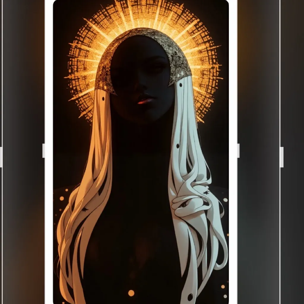A mysterious celestial figure a - Free AI Photo Generator - starryai