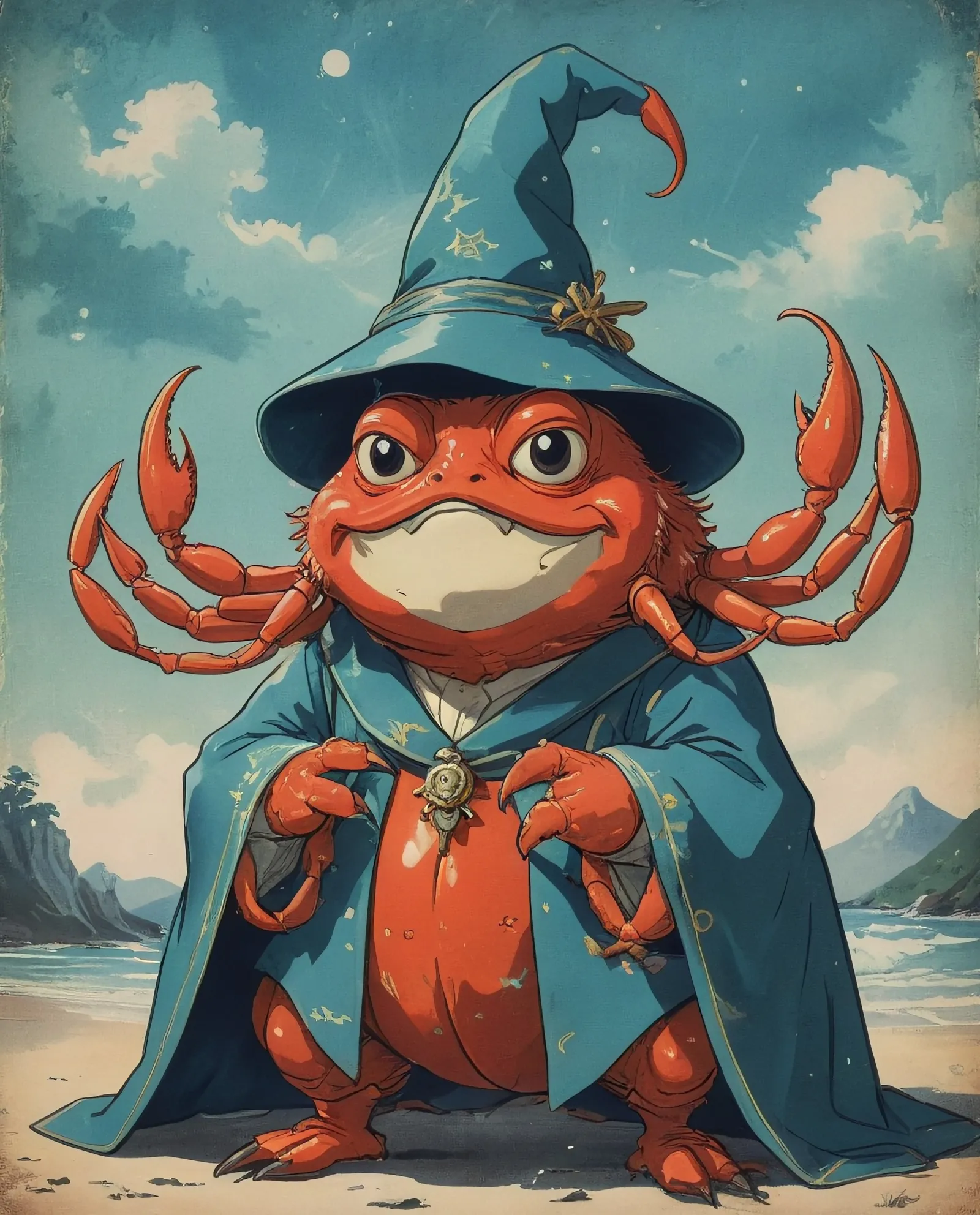 Anthropomorphic Crab wizard - Free AI Photo Generator - starryai