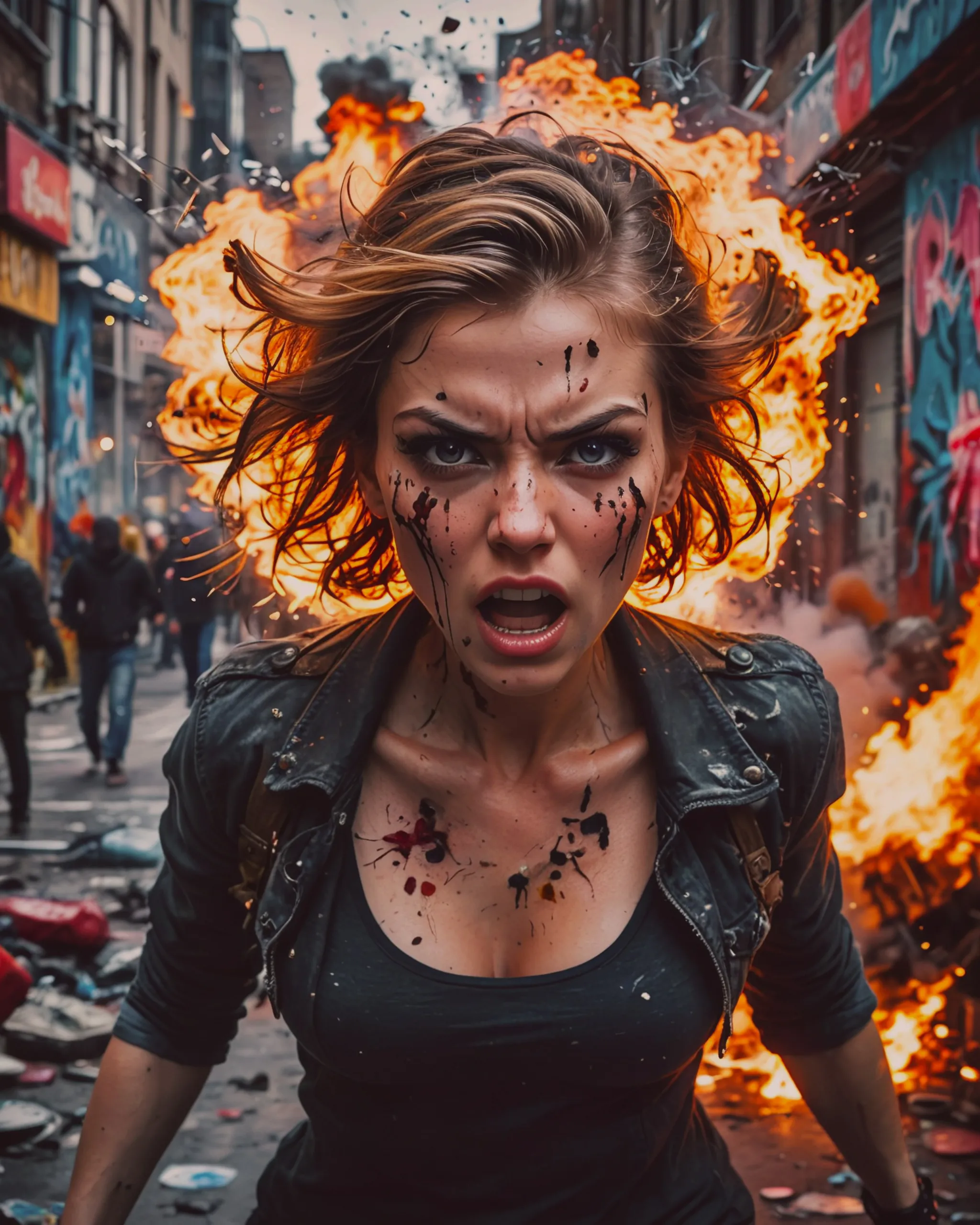 Bimb Raga EFF DA WORLD!! Bomb explosion. - Free AI Photo Generator - starryai