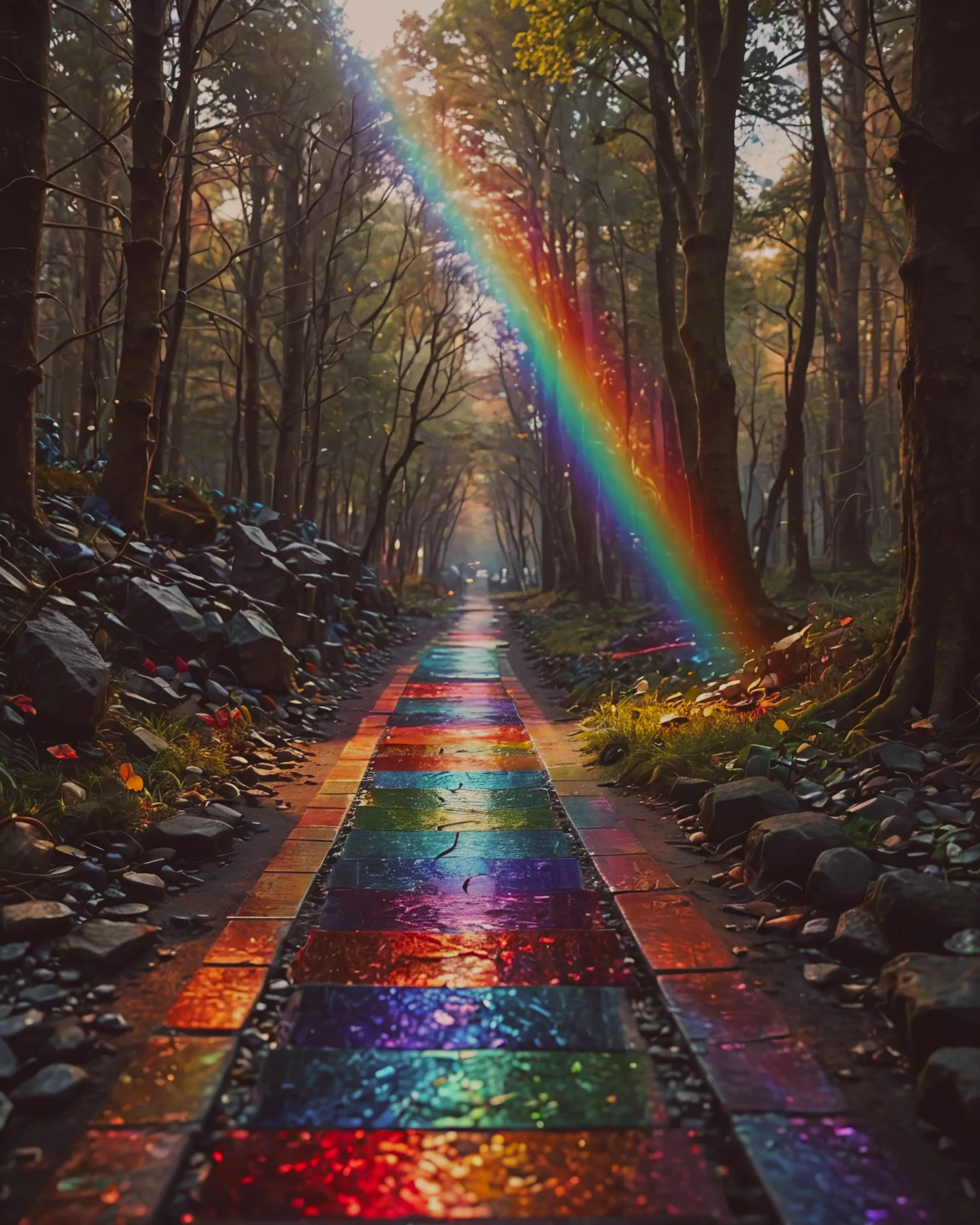 a prism prismatic rainbow colours - Free AI Photo Generator - starryai