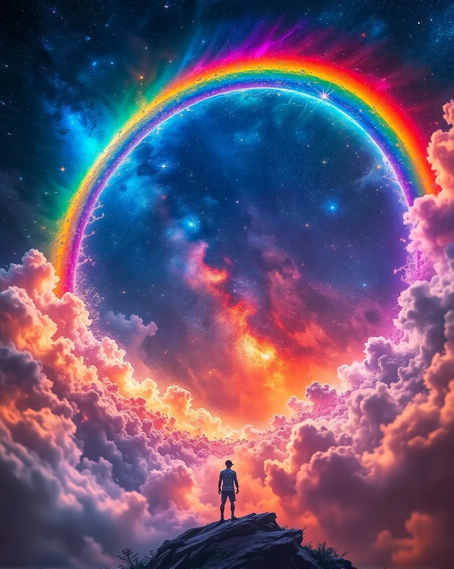 Celestial Rainbow Arch - Free AI Photo Generator - starryai