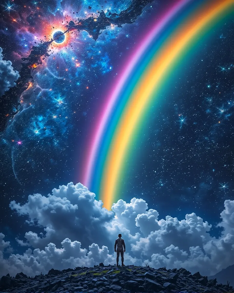 Celestial Rainbow Arch - Free AI Photo Generator - starryai