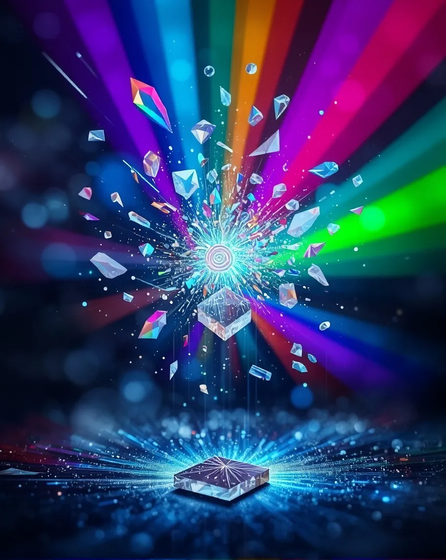 Rainbow Prism Shards - Free AI Photo Generator - starryai