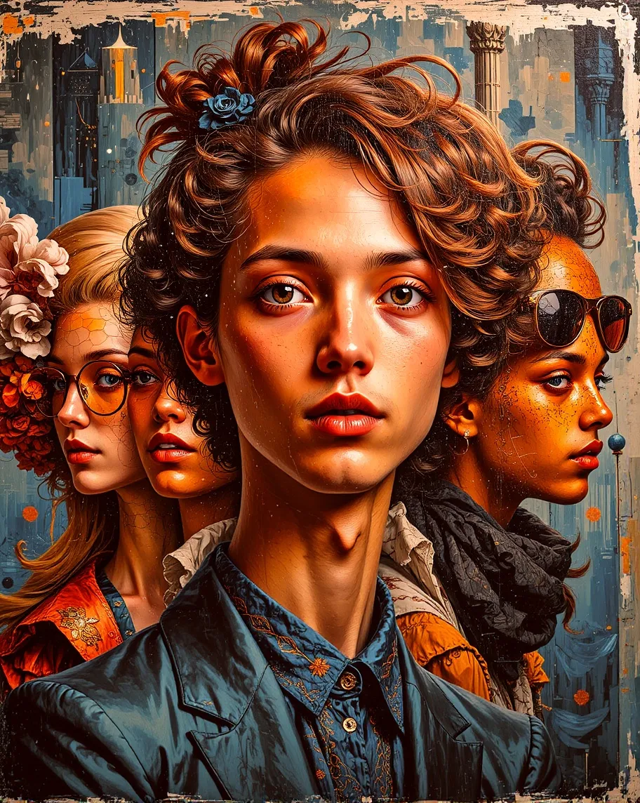 Visualize AI artist painting a it - Free AI Photo Generator - starryai