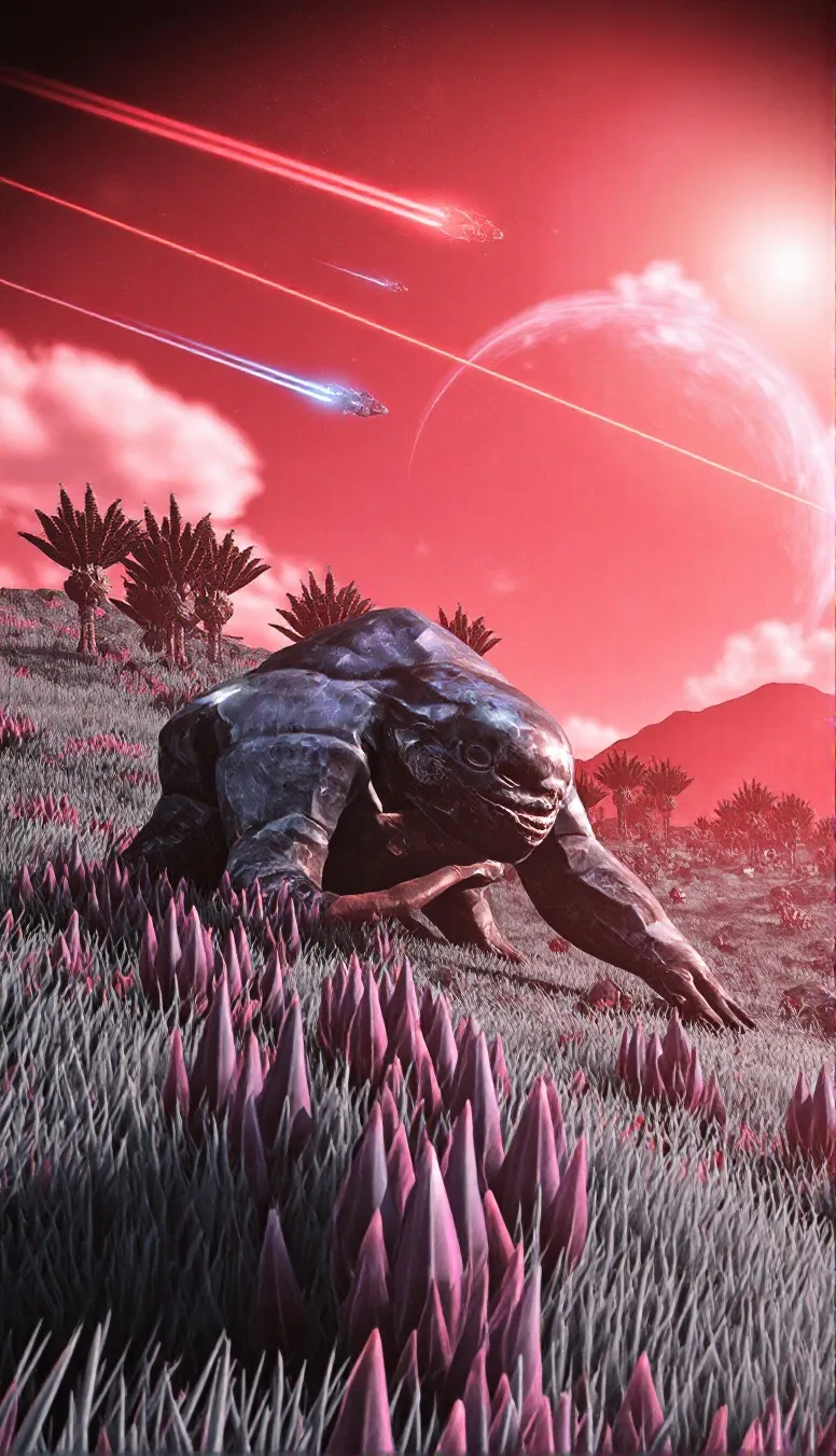 alien animal on a random planet & - Free AI Photo Generator - starryai