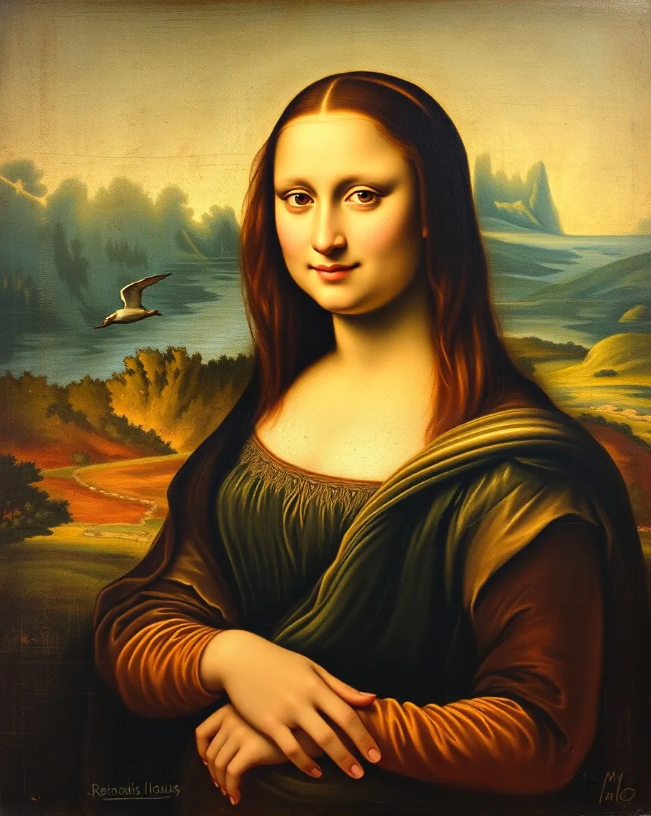 Lisa David Renaissance Lisa del Giocondo painting Da - Free AI Photo Generator - starryai