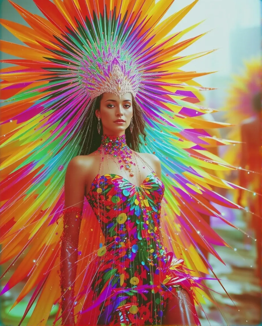 A magical vibrant woman at a high - Free AI Photo Generator - starryai
