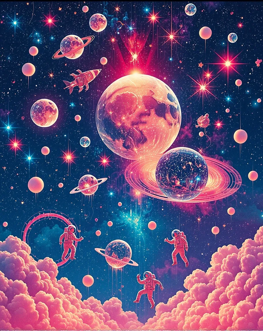 Cosmic Doodle Odyssey” A swirling - Free AI Photo Generator - starryai