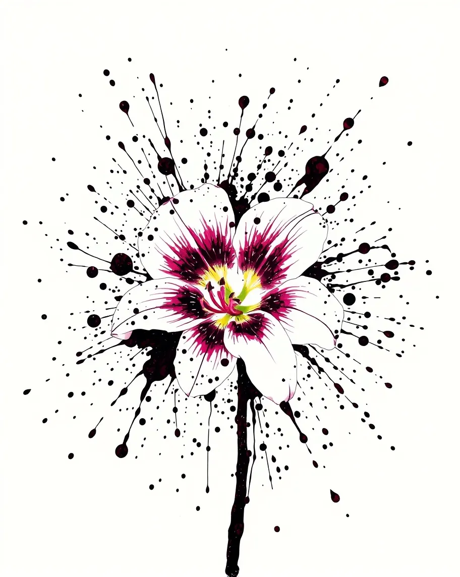 Slaughterized Ink Splattered ink that looks like - Free AI Photo Generator - starryai