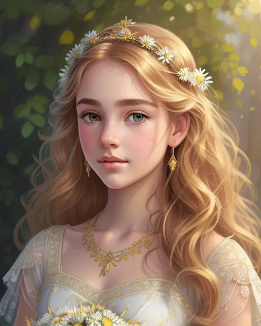 A portrait a beautiful young long - Free AI Photo Generator - starryai