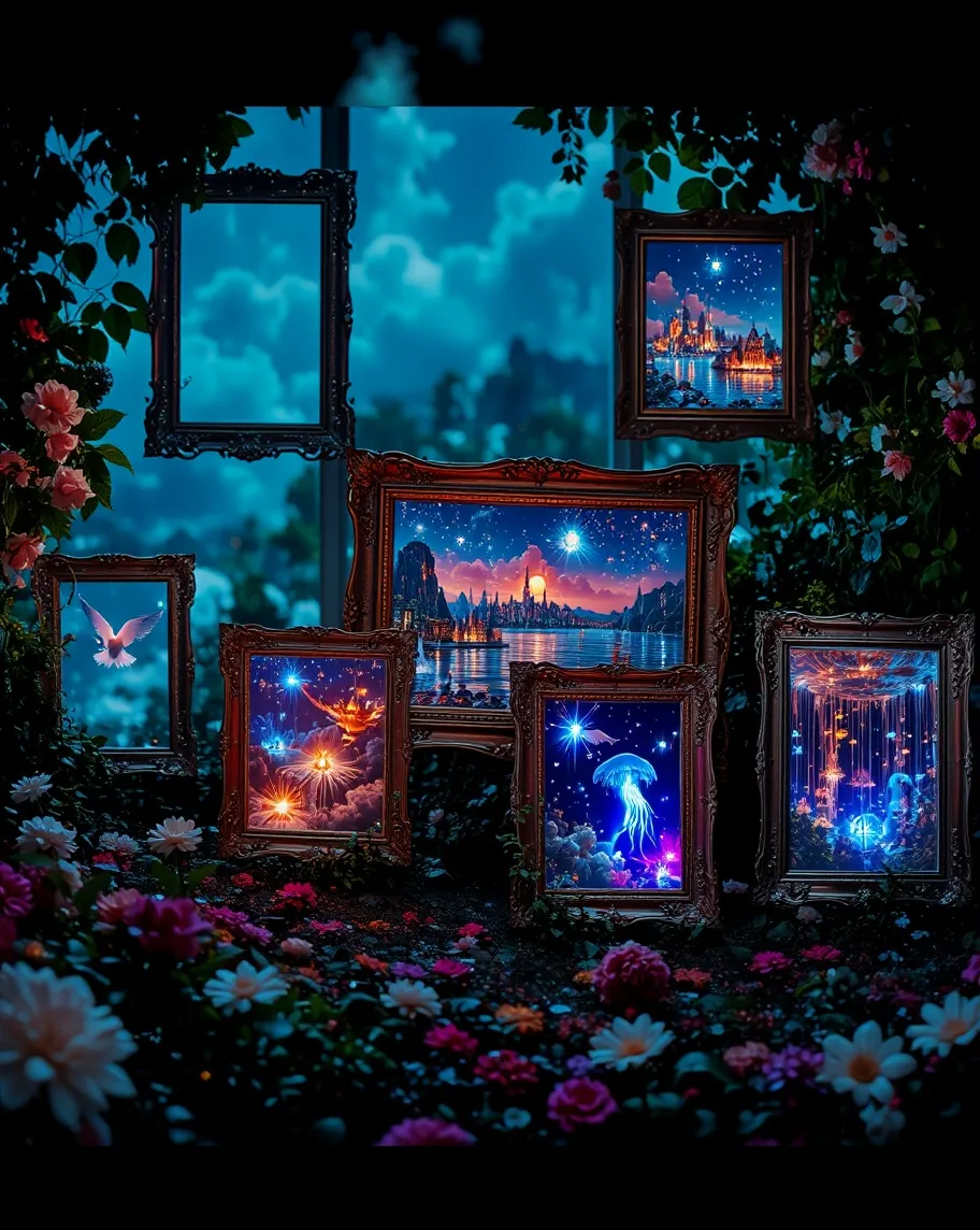 A whimsical scene where several - Free AI Photo Generator - starryai