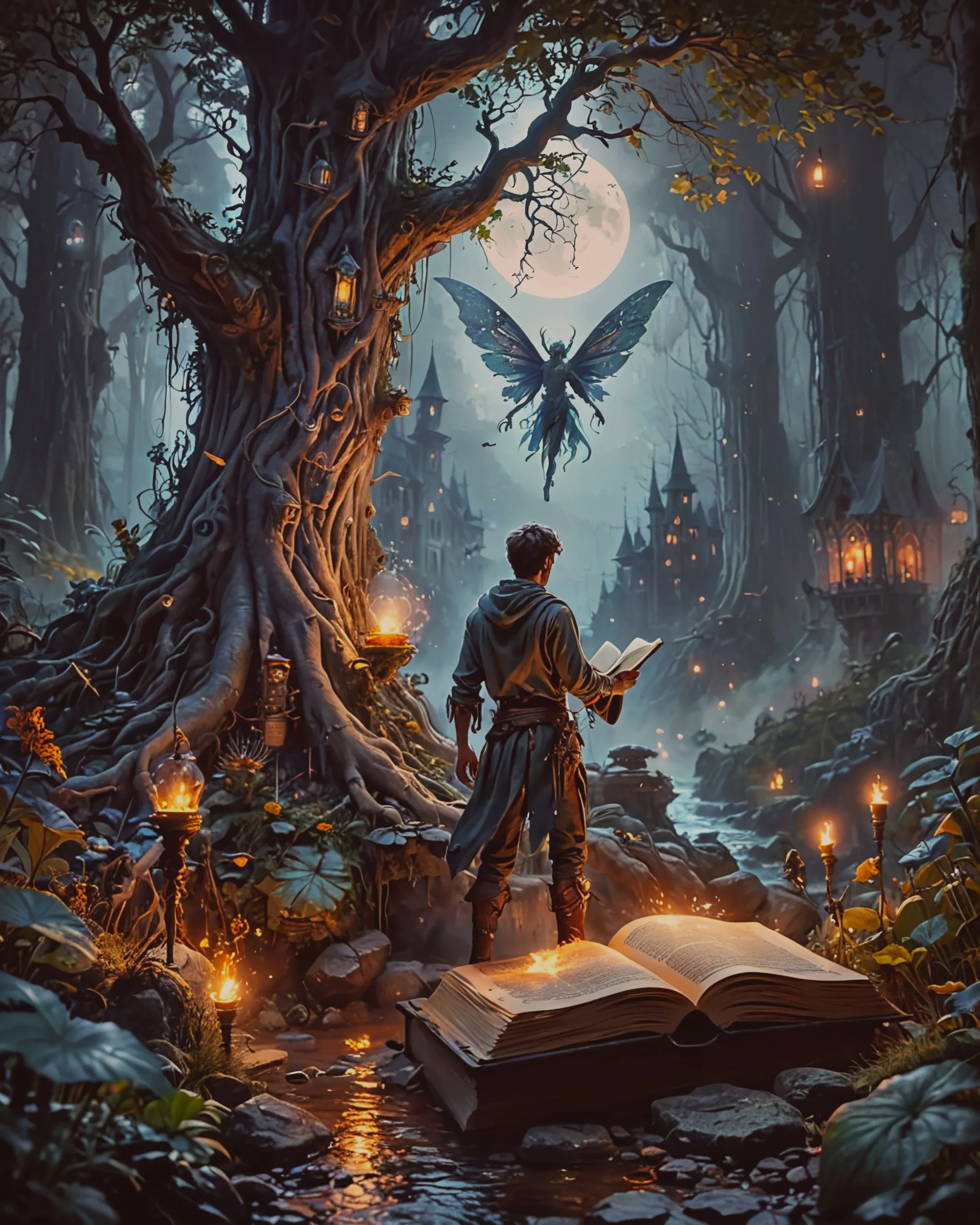 A beautiful fantasy story book 📖 - Free AI Photo Generator - starryai