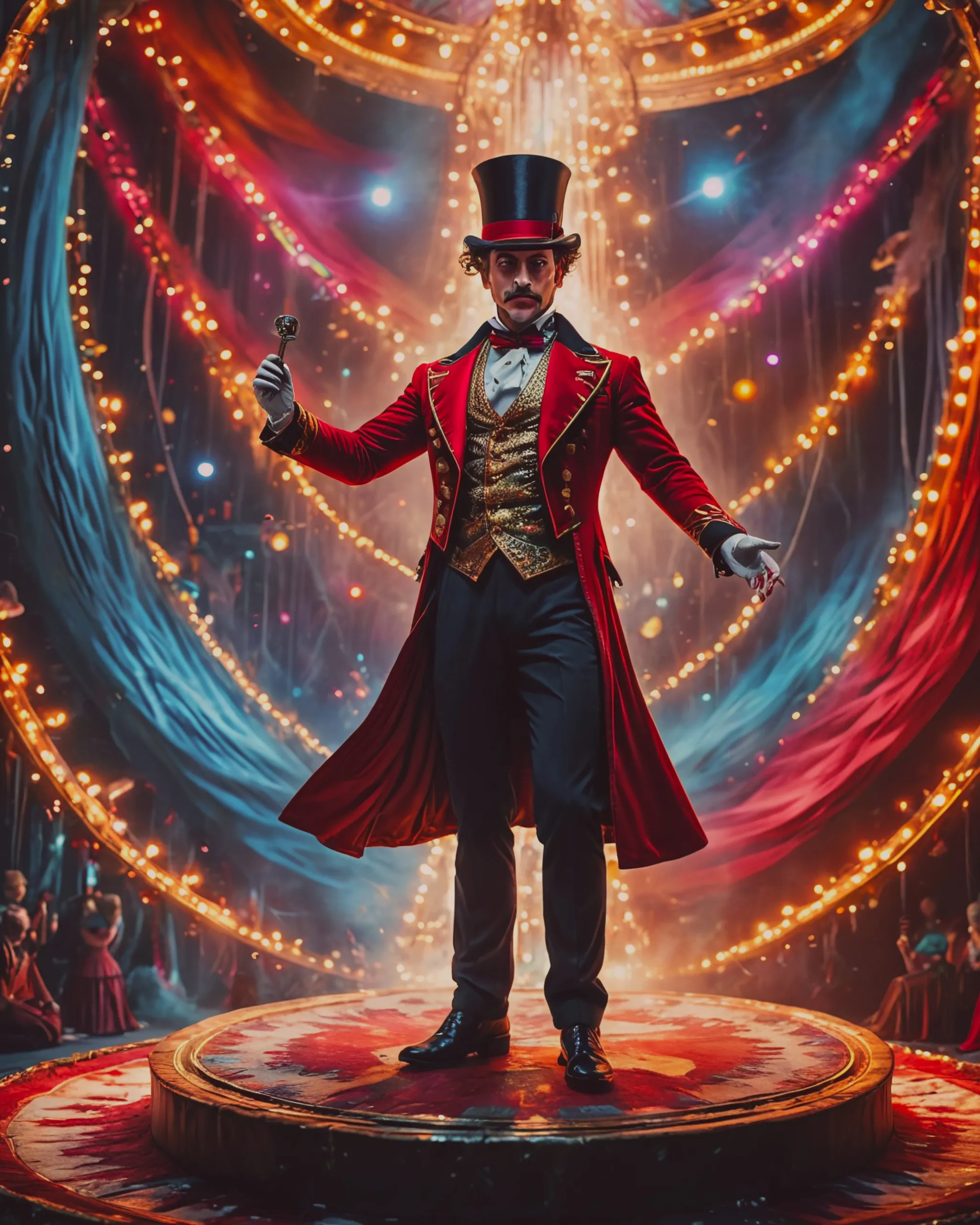 Ringmaster a circus. Anatomically - Free AI Photo Generator - starryai