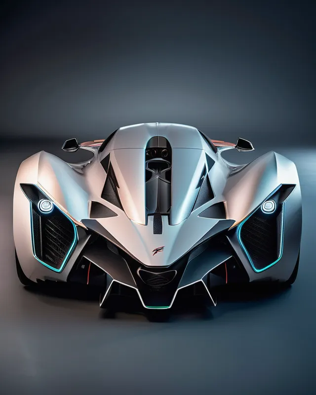 Aerodynamic, hypersport car, rear - Free AI Photo Generator - starryai