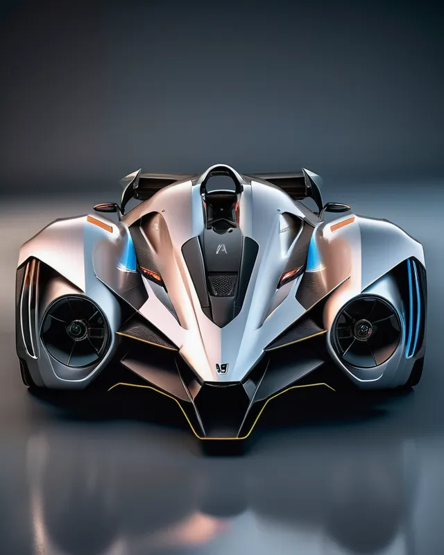 Aerodynamic, hypersport car, rear - Free AI Photo Generator - starryai