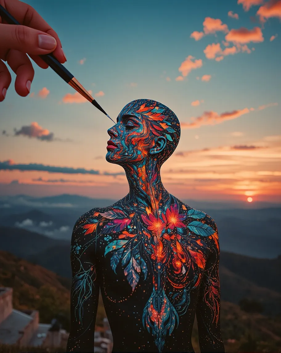 A surreal scene where artist’s - Free AI Photo Generator - starryai