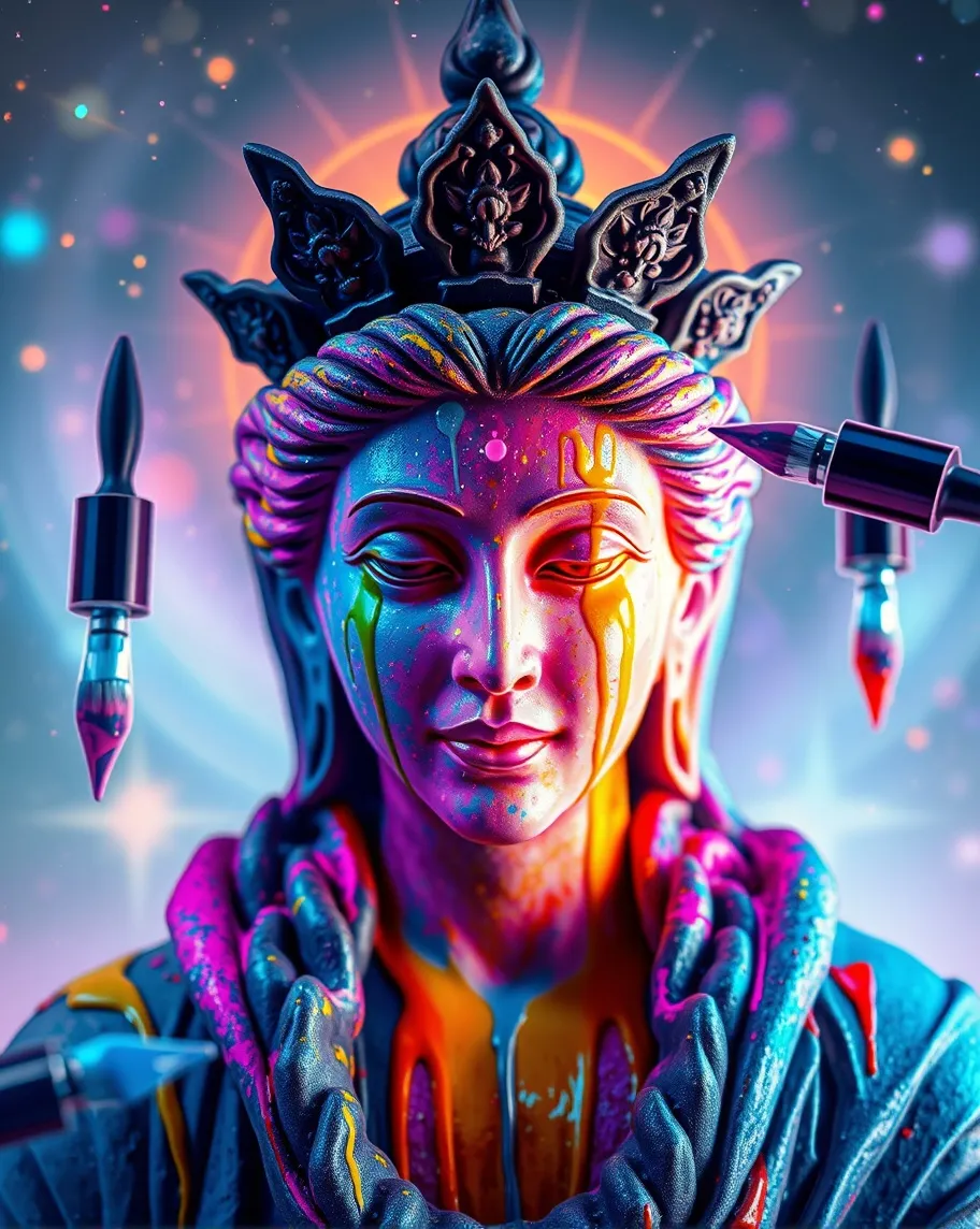 A mystical statue a celestial as - Free AI Photo Generator - starryai