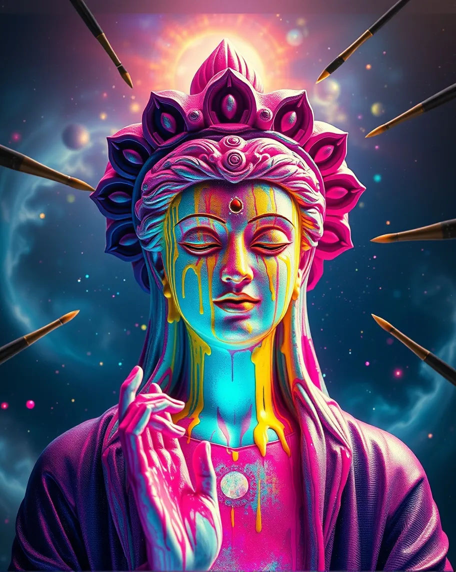 A mystical statue a celestial as - Free AI Photo Generator - starryai