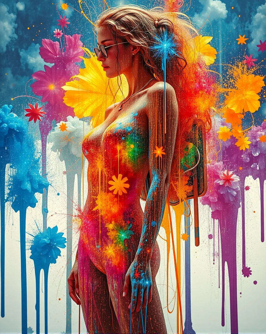 A vibrant abstract painting - Free AI Photo Generator - starryai