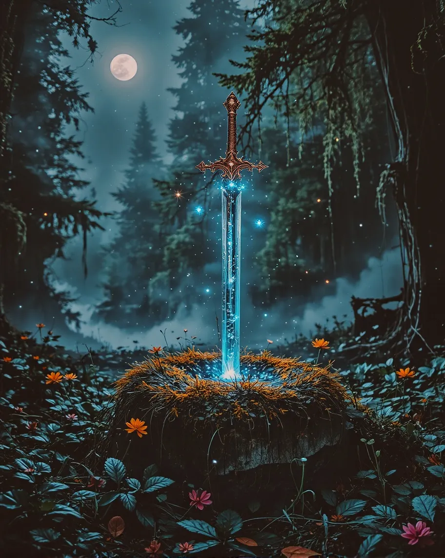 Glowing Sword - Free AI Photo Generator - starryai