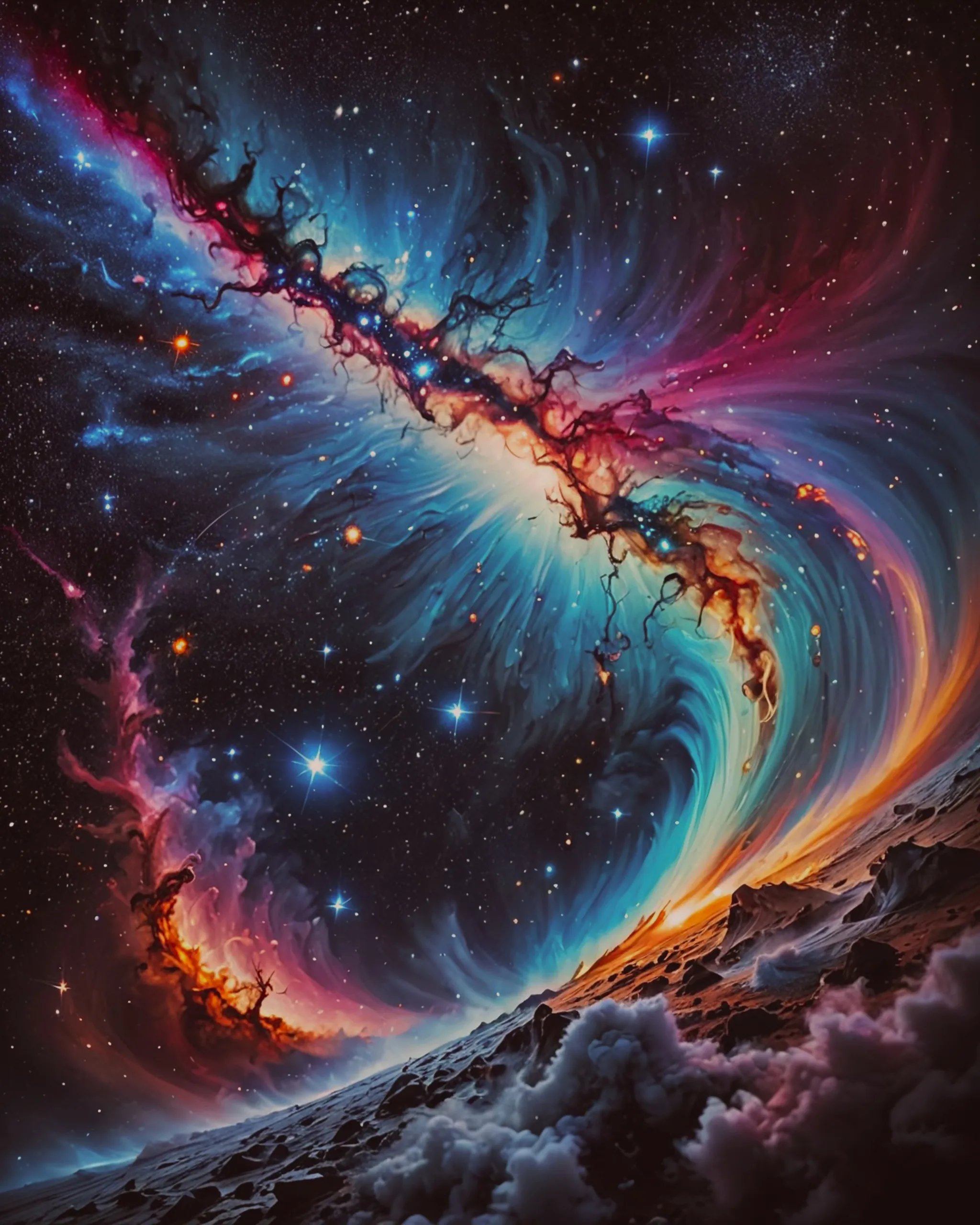 Tsunami nebula space - Free AI Photo Generator - starryai