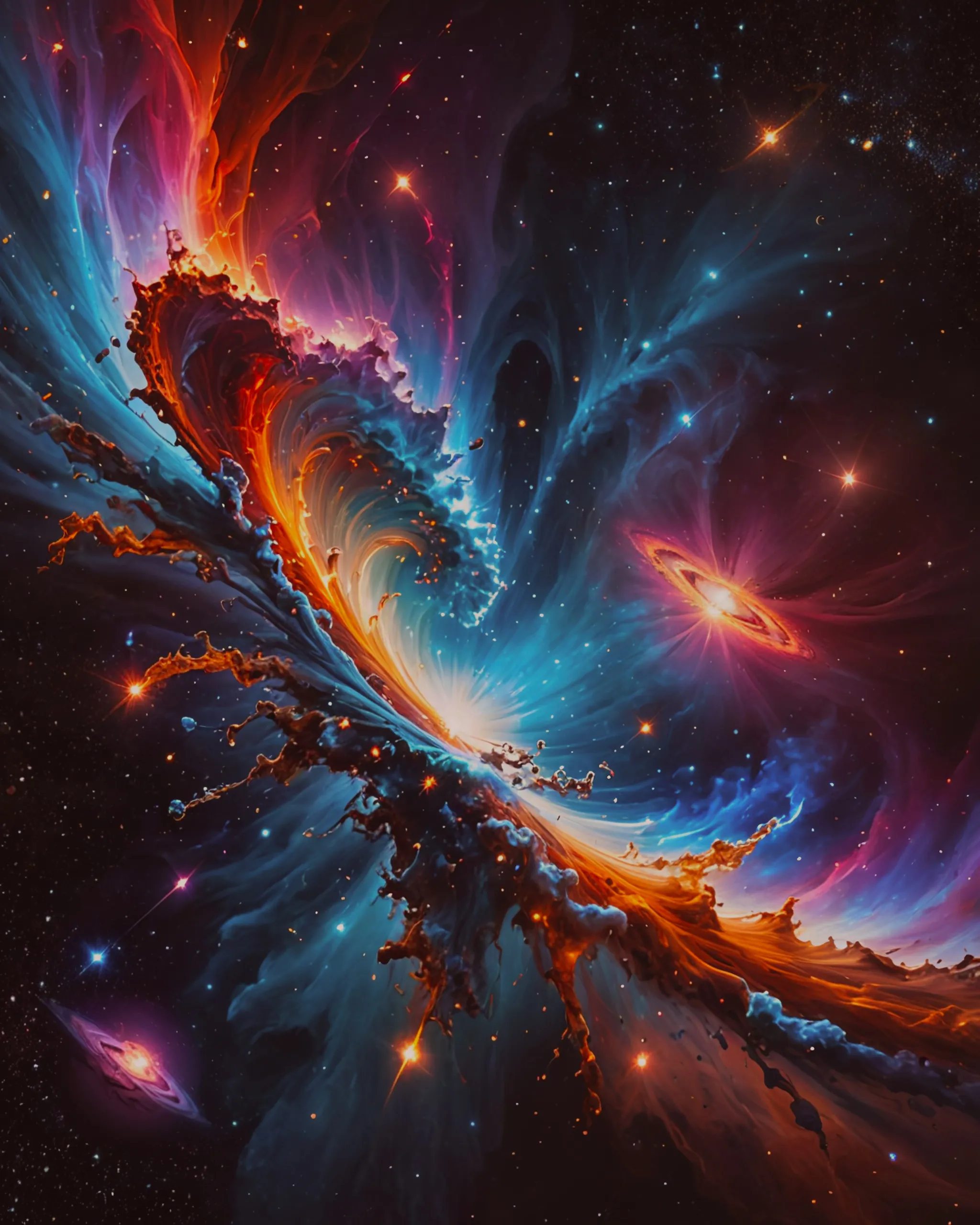 Tsunami nebula space - Free AI Photo Generator - starryai
